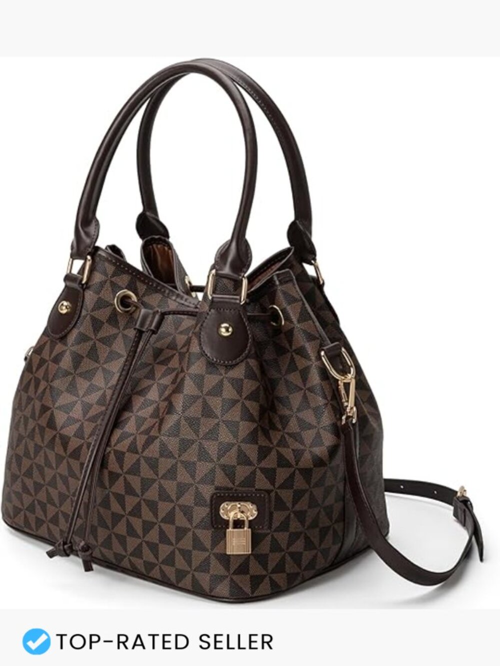 Chic West Hobo Drawstring Bucket Purse Shoulder Handbag Tote with Pockets Design